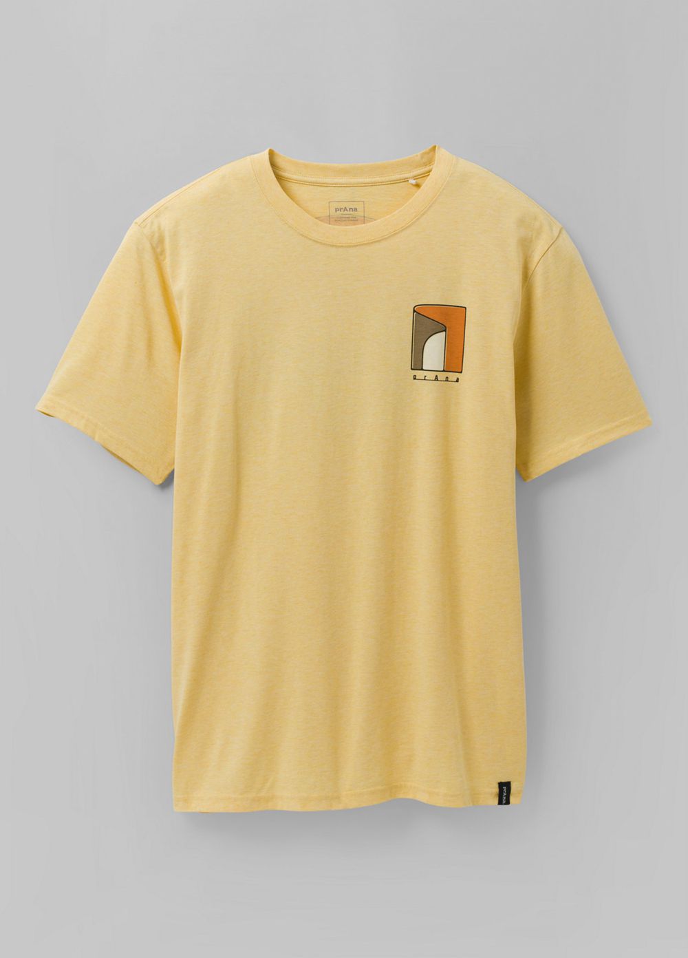 Yellow Men's PrAna Torreys Peak T-Shirts | OJUHQC054