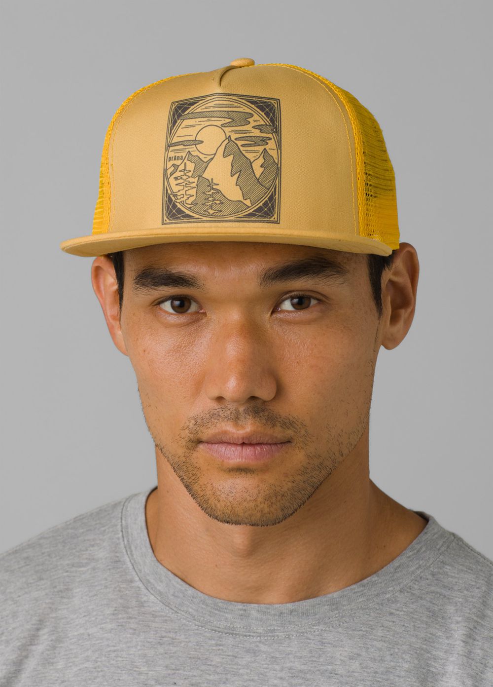 Yellow Men\'s PrAna Vista Trucker Hats | PHUMYB756