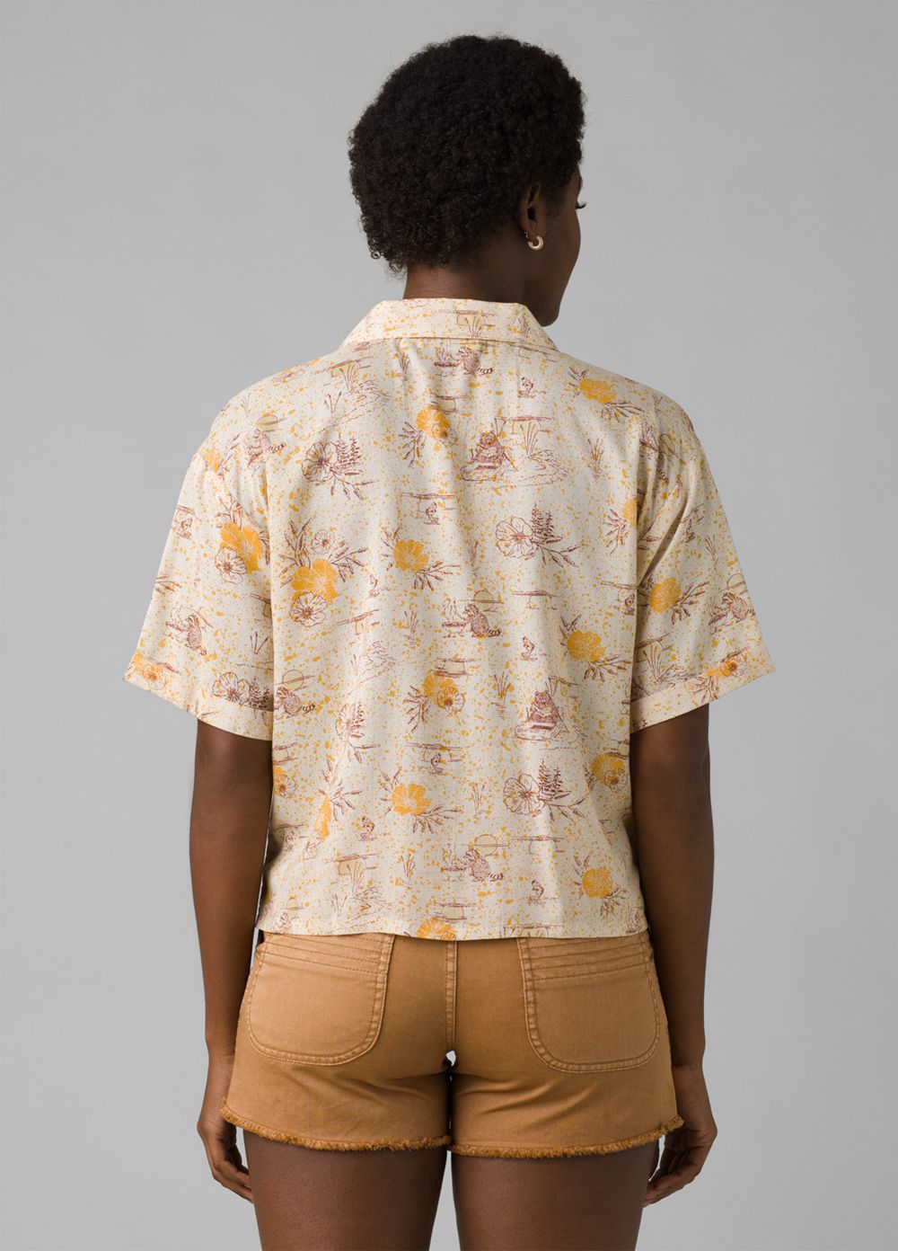 Yellow Women's PrAna Iguala Shirts | HKNQIW389