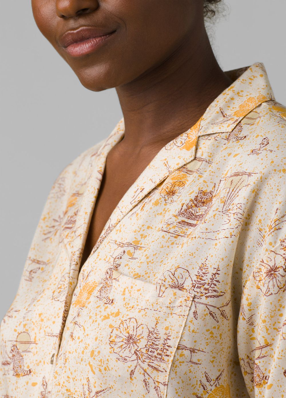 Yellow Women's PrAna Iguala Shirts | HKNQIW389