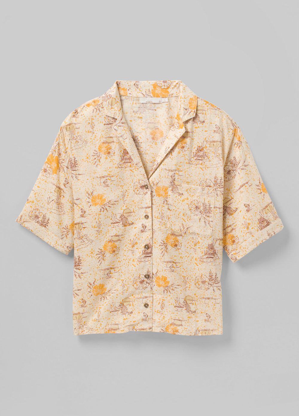 Yellow Women's PrAna Iguala Shirts | HKNQIW389