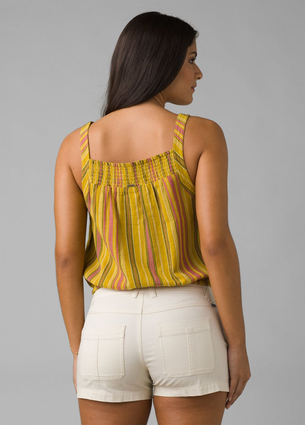 Yellow Women's PrAna Little Palm Cami T-Shirts | PFCHNR740