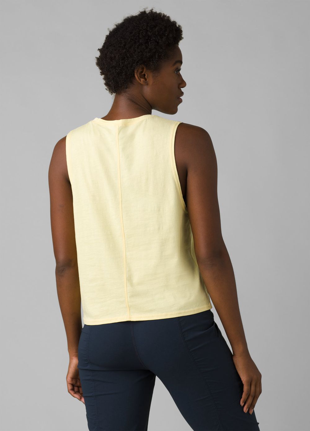 Yellow Women's PrAna Organic Graphic Sleeveless Tank Top | EDBHMA652