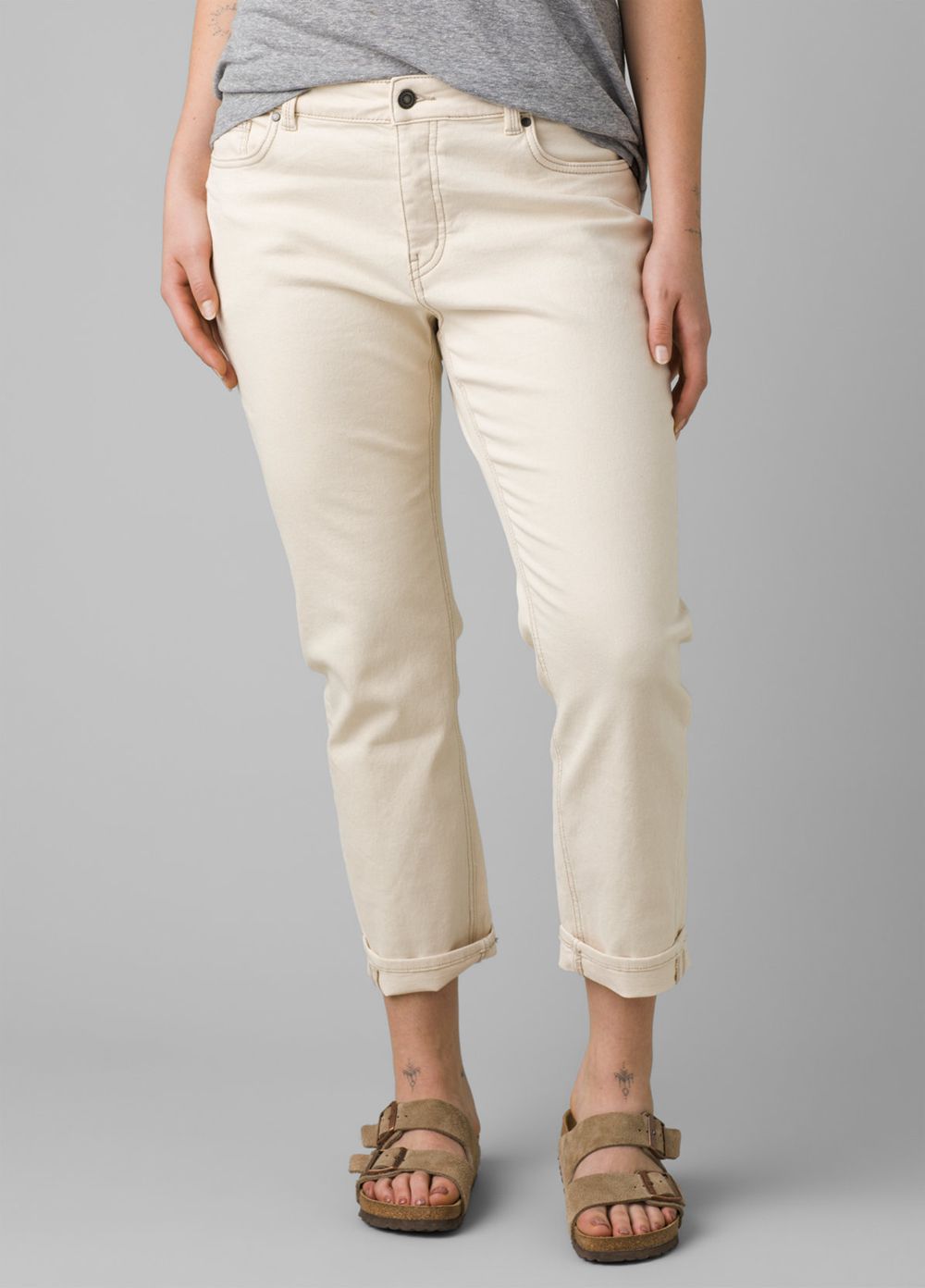 Beige Women's PrAna Buxton Jeans | QYLOXI984