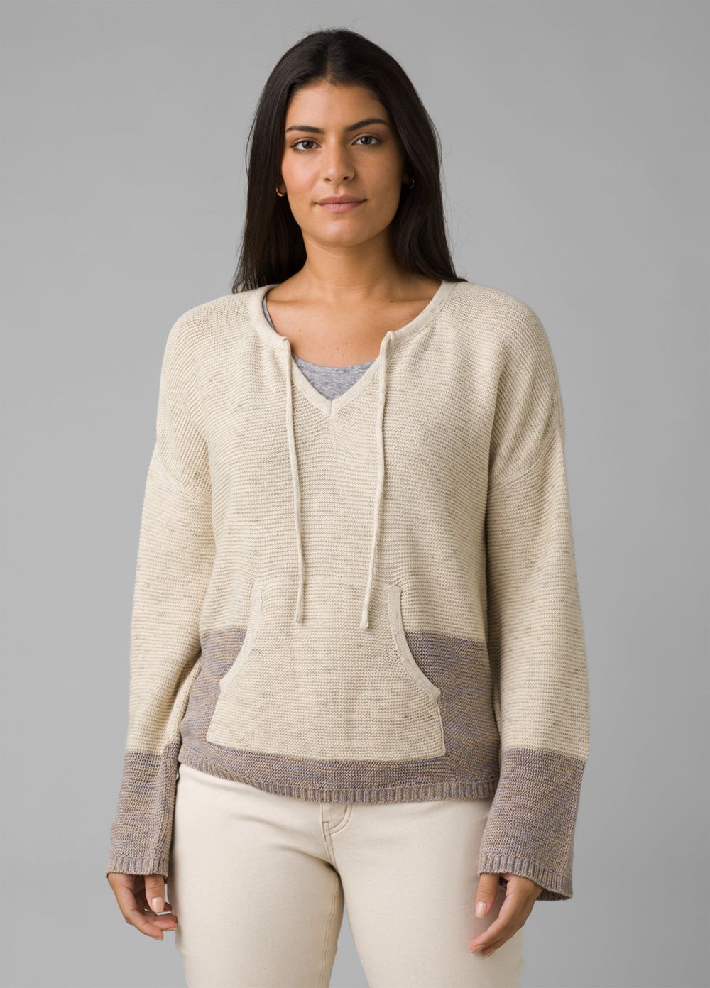 Beige Women's PrAna Crystal Beach Sweaters | FPUOQM476