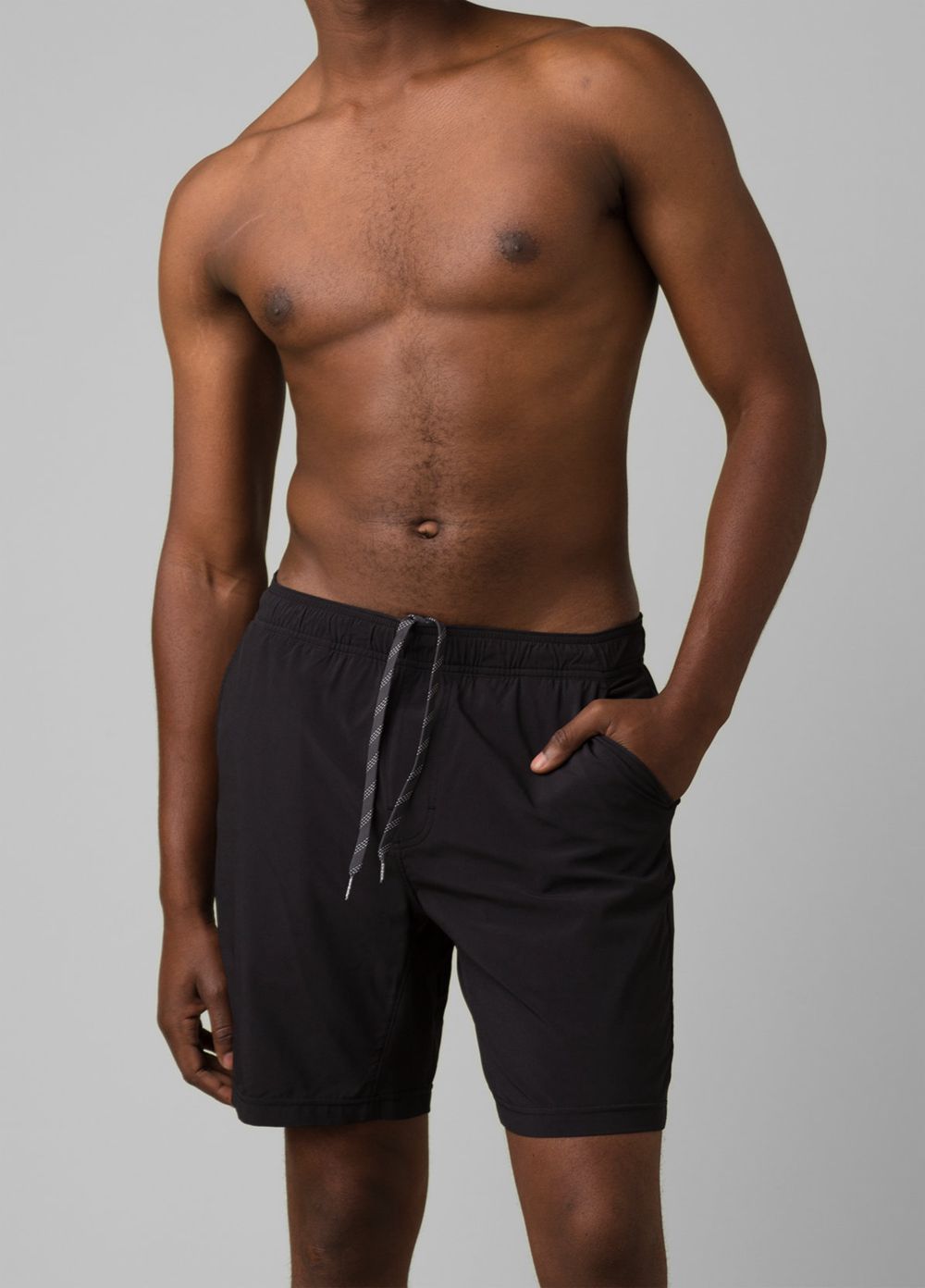 Black Men's PrAna Heiro Lined Shorts | SXBJCO697