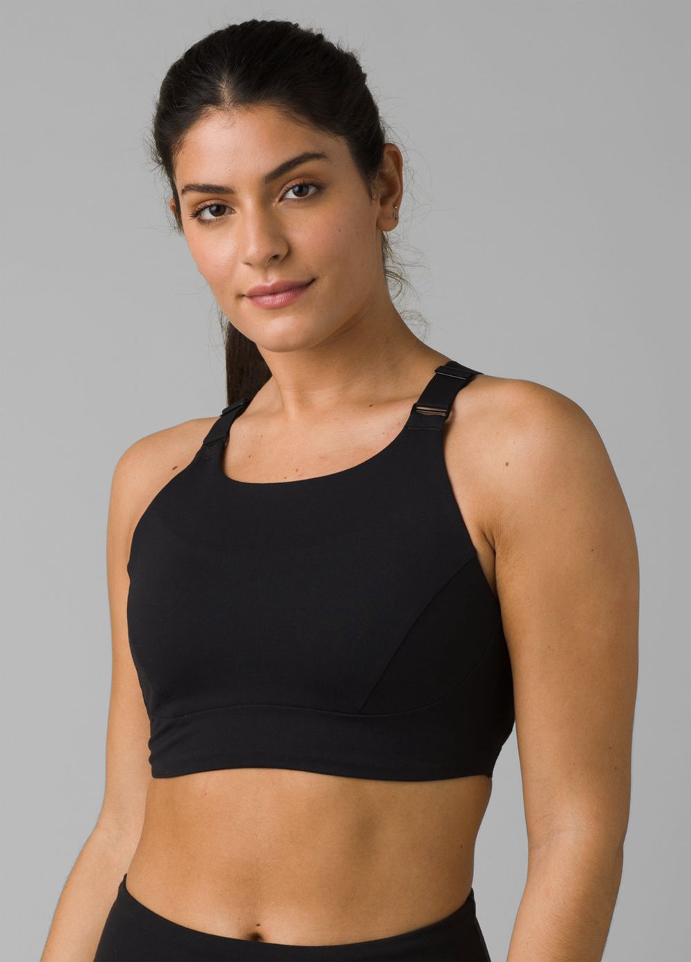 Black Women's PrAna Everyday Support Bra | SBDUTO596