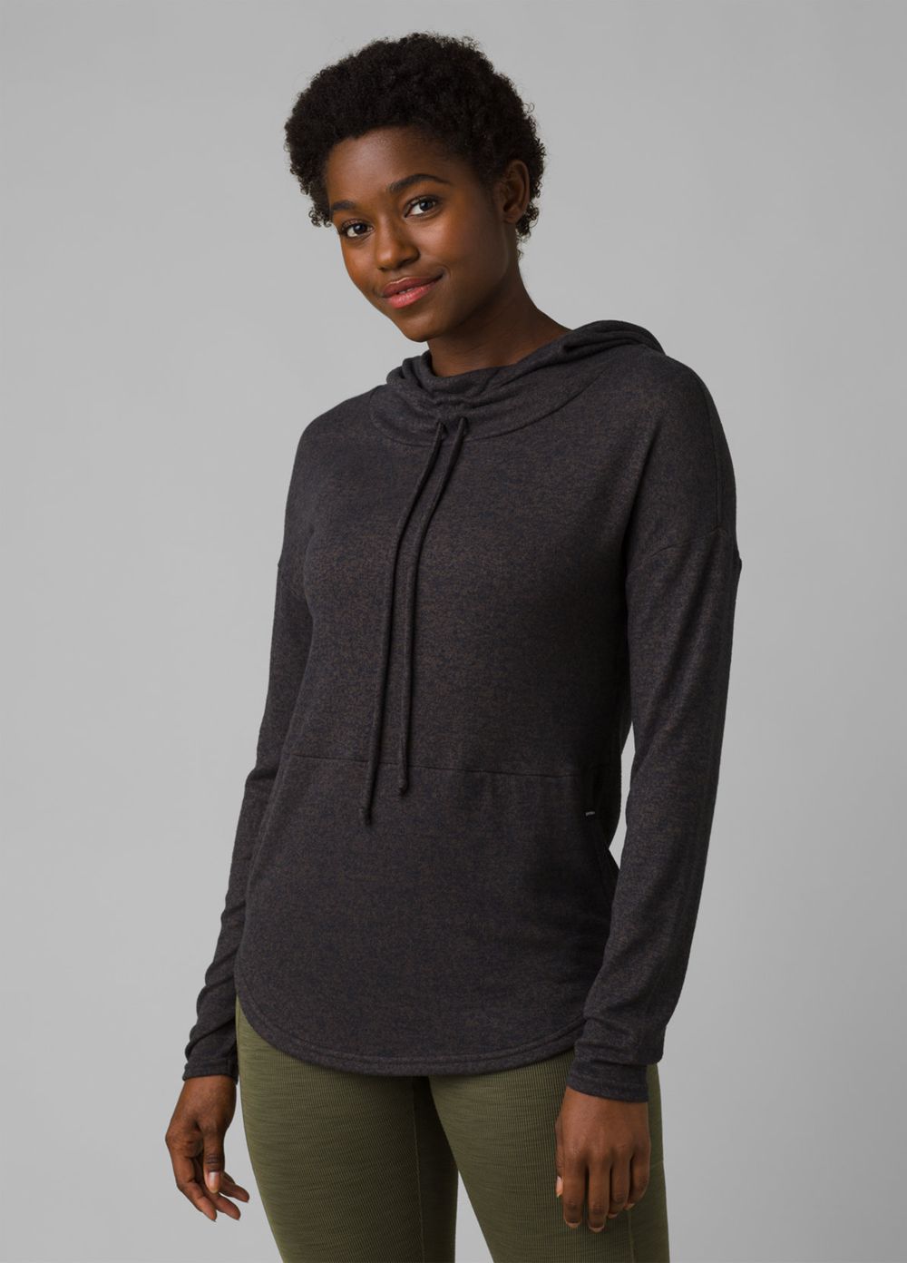 Black Women's PrAna Foresta Sweaters | UEKFWC597