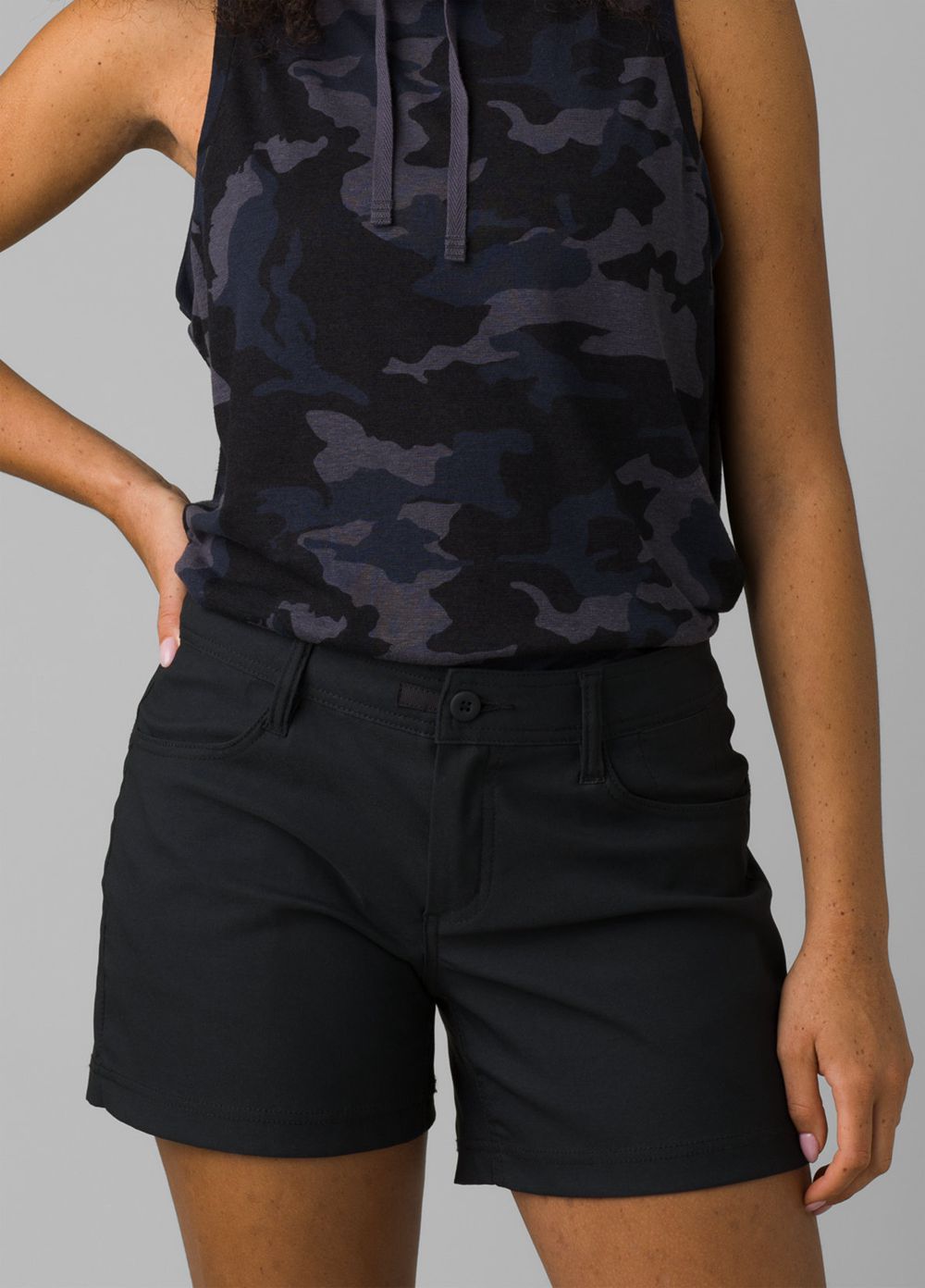 Black Women's PrAna Halle II Shorts | ZGEQXN321