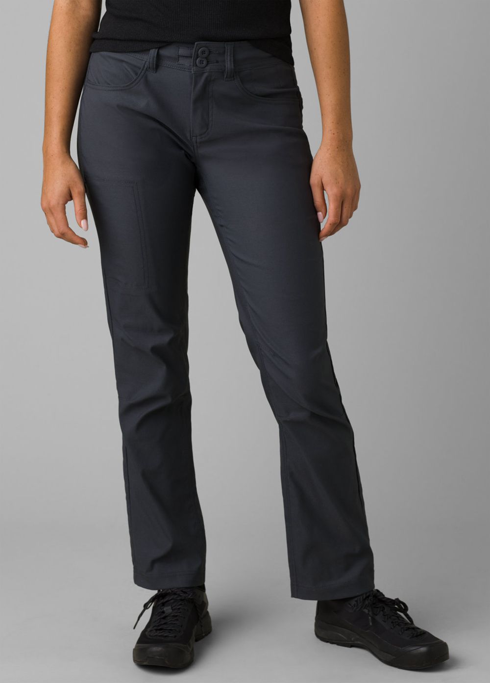 Black Women's PrAna Halle Straight II Pants | QVZPFM348