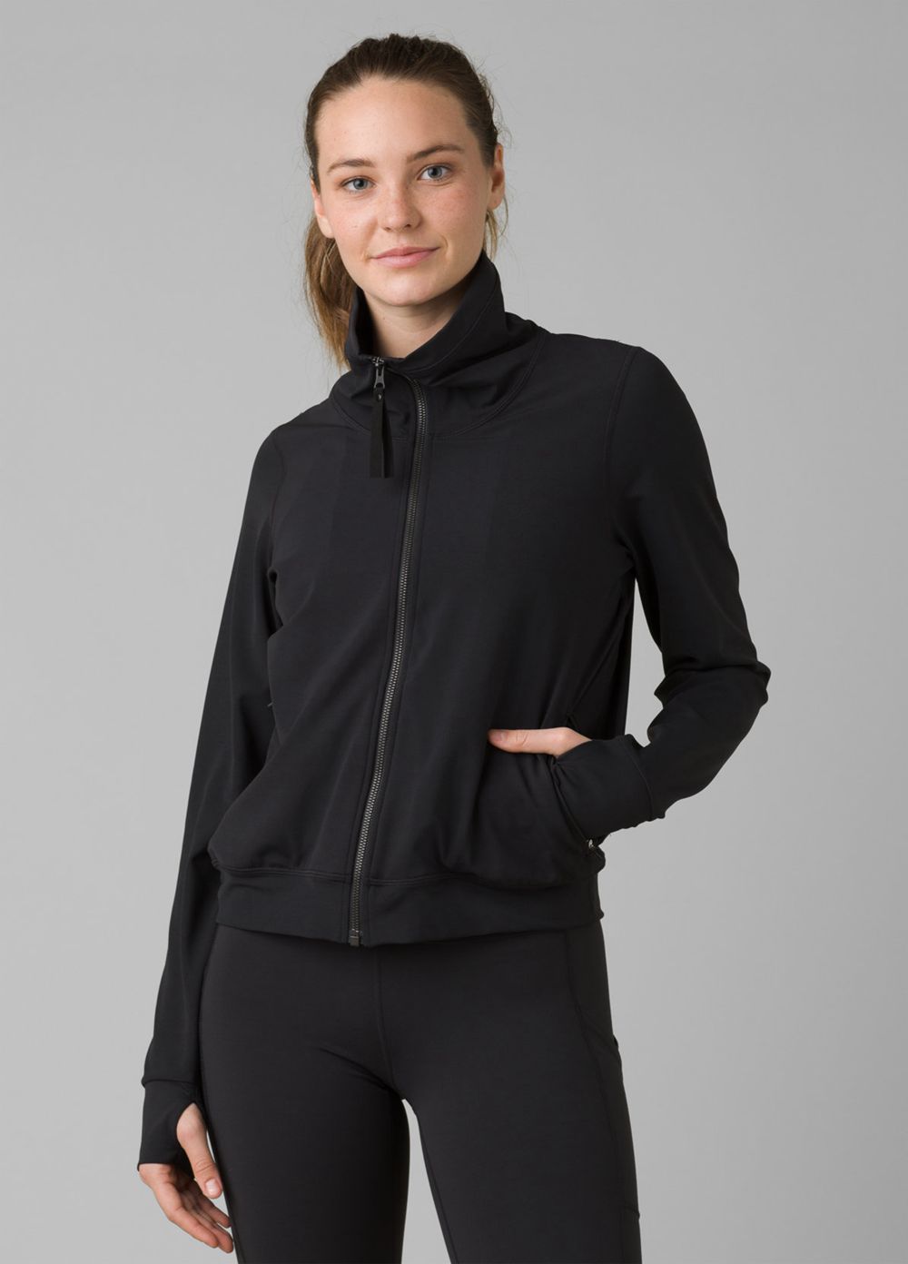 Black Women's PrAna Layna Jackets | GHTUPZ052