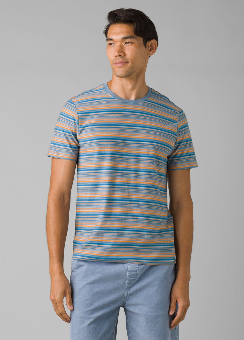 Blue Men's PrAna Cooper Point Crew T-Shirts | YPQOJI679