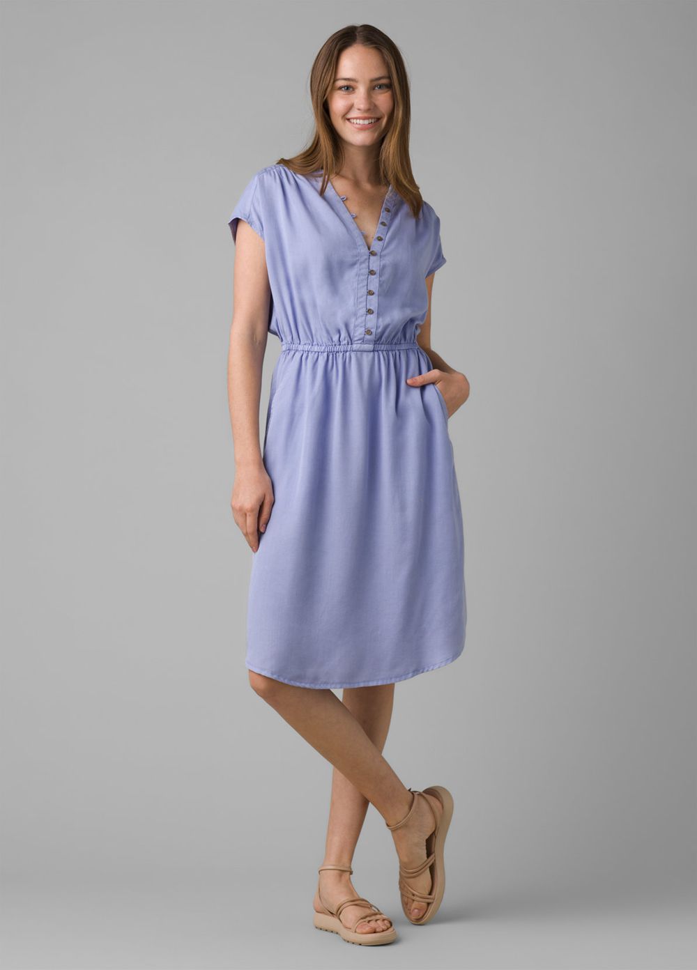 Blue Women's PrAna Lavendar Bay Dresses | KRLQYX843