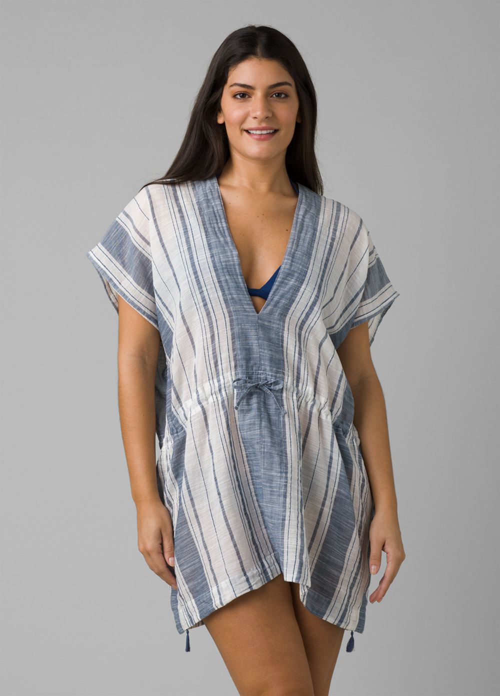 Blue Women's PrAna Marina Bay Tunic Shirts | EPMZYW843