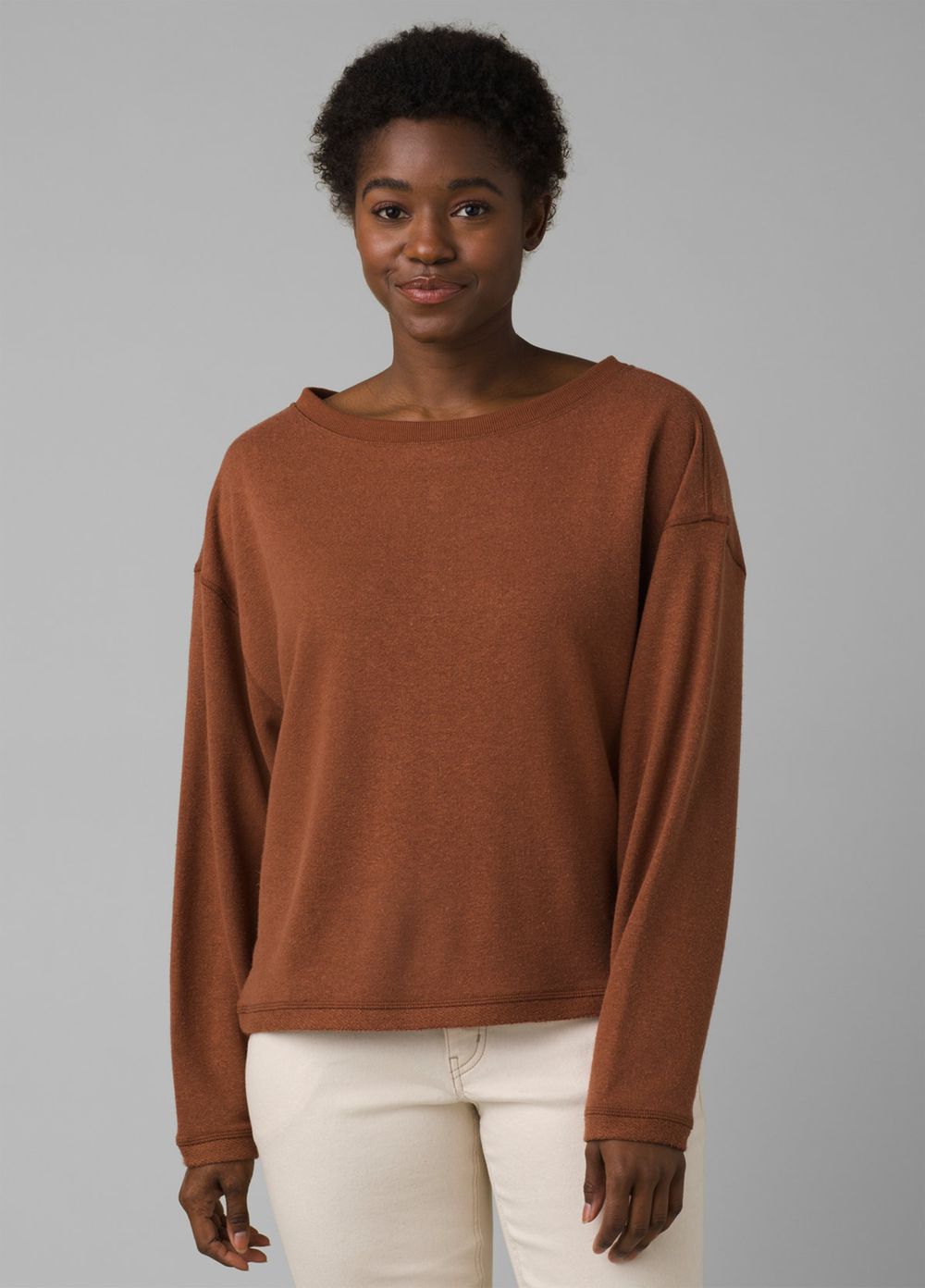 Brown Women's PrAna Cozy Up Polmdale Sweaters | DTGEHS803