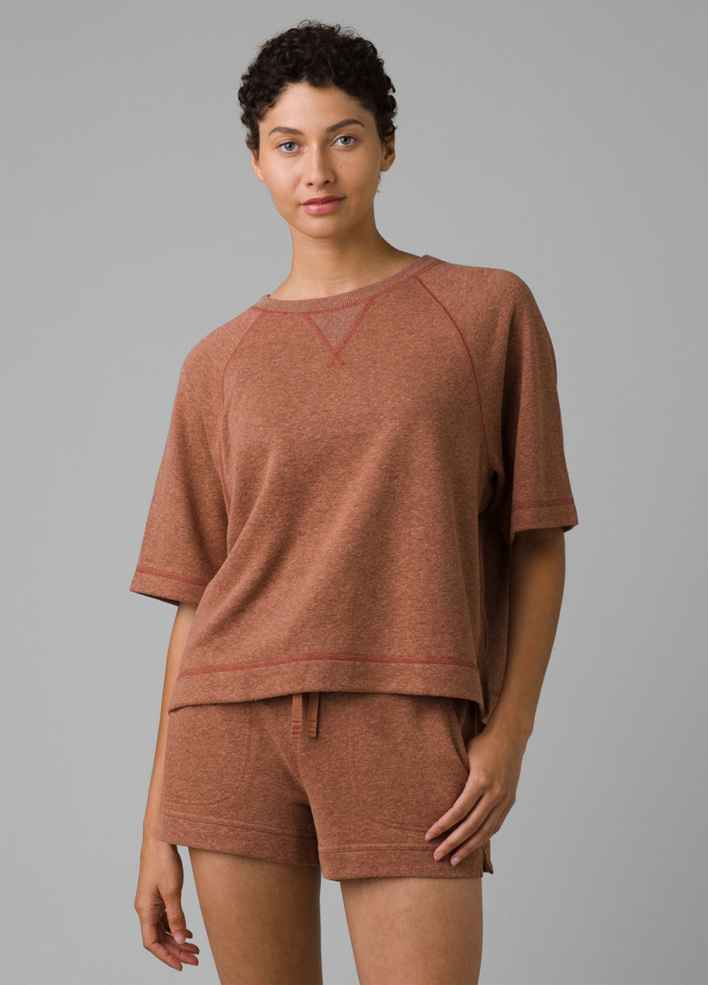 Brown Women's PrAna Cozy Up Sunfair Shirts | GZYXEA738