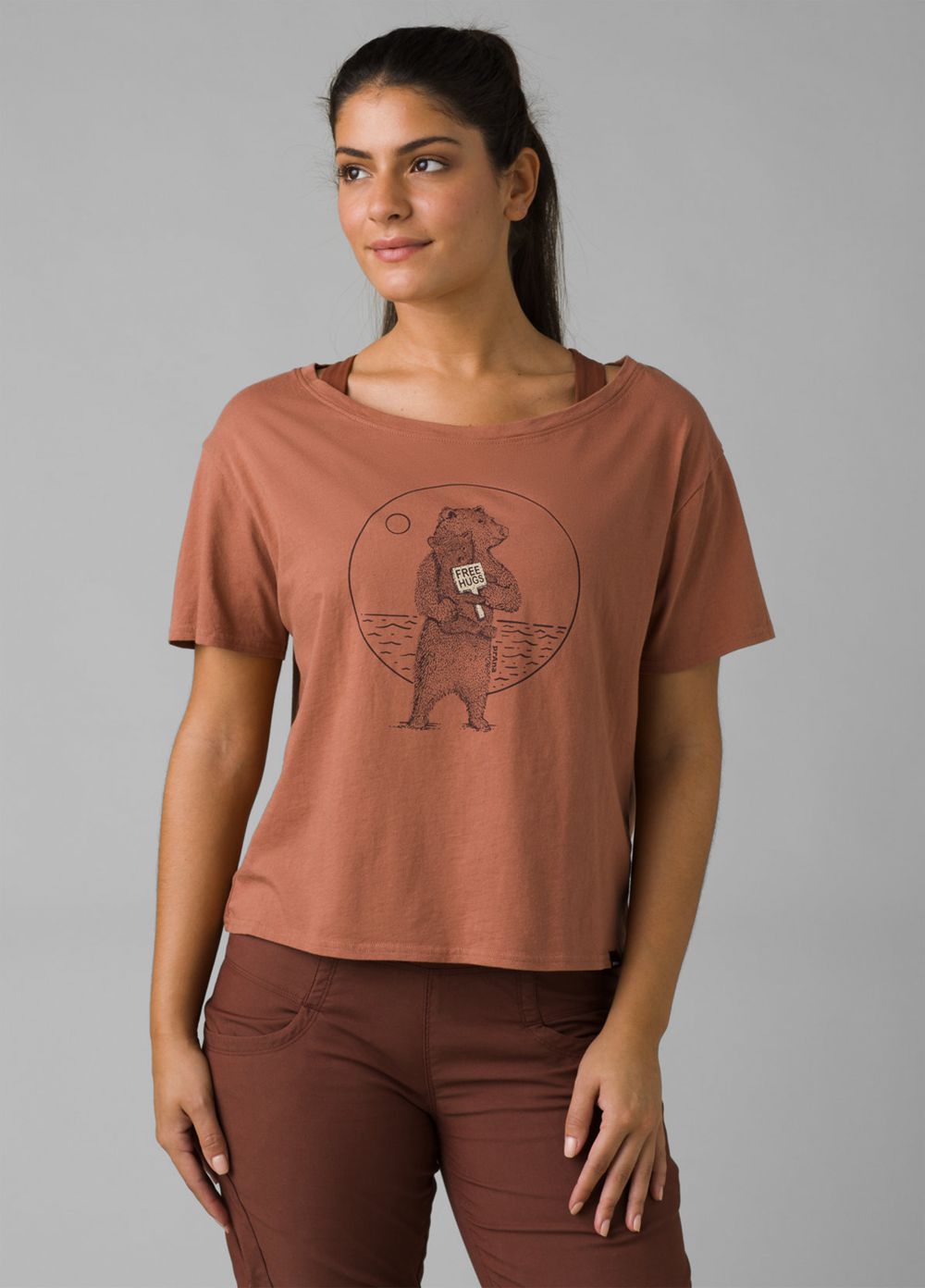 Brown Women's PrAna Journeyman 2.0 T-Shirts | CIUNEA967