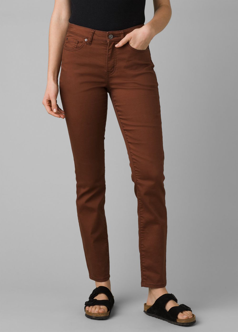 Brown Women's PrAna Kayla High Rise Jeans | XUVTIG012