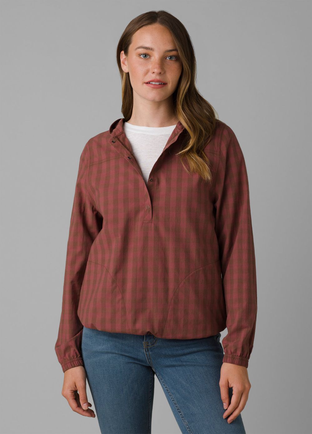 Brown Women's PrAna Pollino Shirts | OUAYQX245