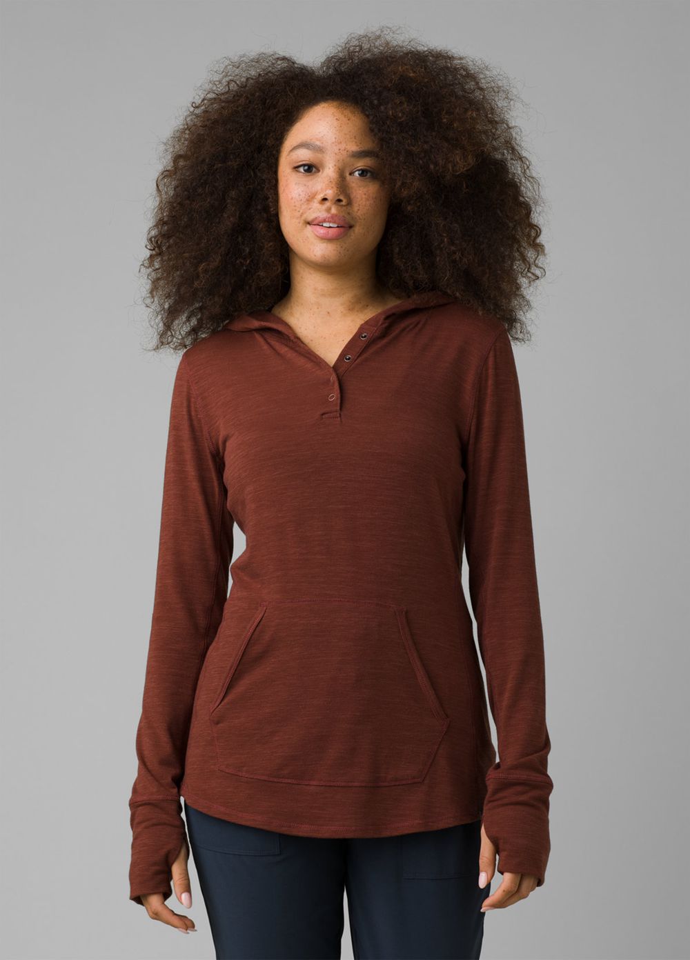 Brown Women's PrAna Sol Protect Hoodie | PRXNSO734