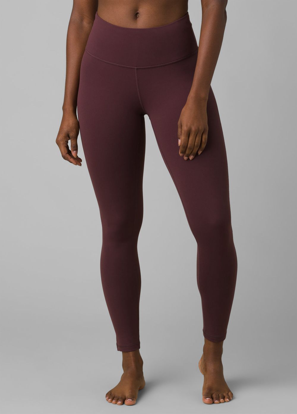 Burgundy Women's PrAna Transform 7/8 Leggings | JLTDIP120