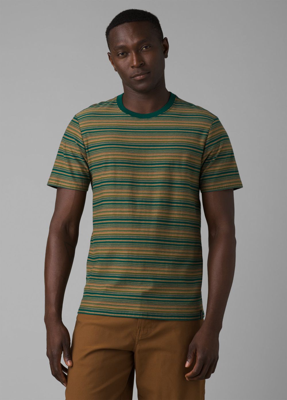 Green Men's PrAna Cooper Point Crew T-Shirts | FVSNDQ063