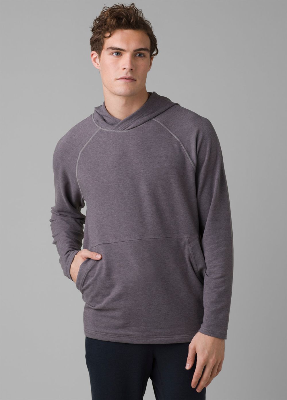 Grey Men's PrAna Altitude Tracker Hoodie | EBQJDT375