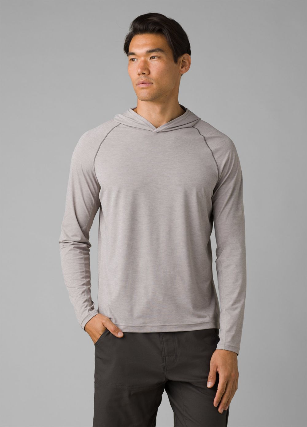 Grey Men's PrAna Calder Hoodie | QRYVXE542