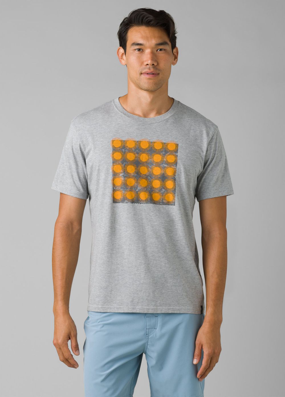 Grey Men's PrAna Roots Studio Graphic T-Shirts | IHAPRJ138