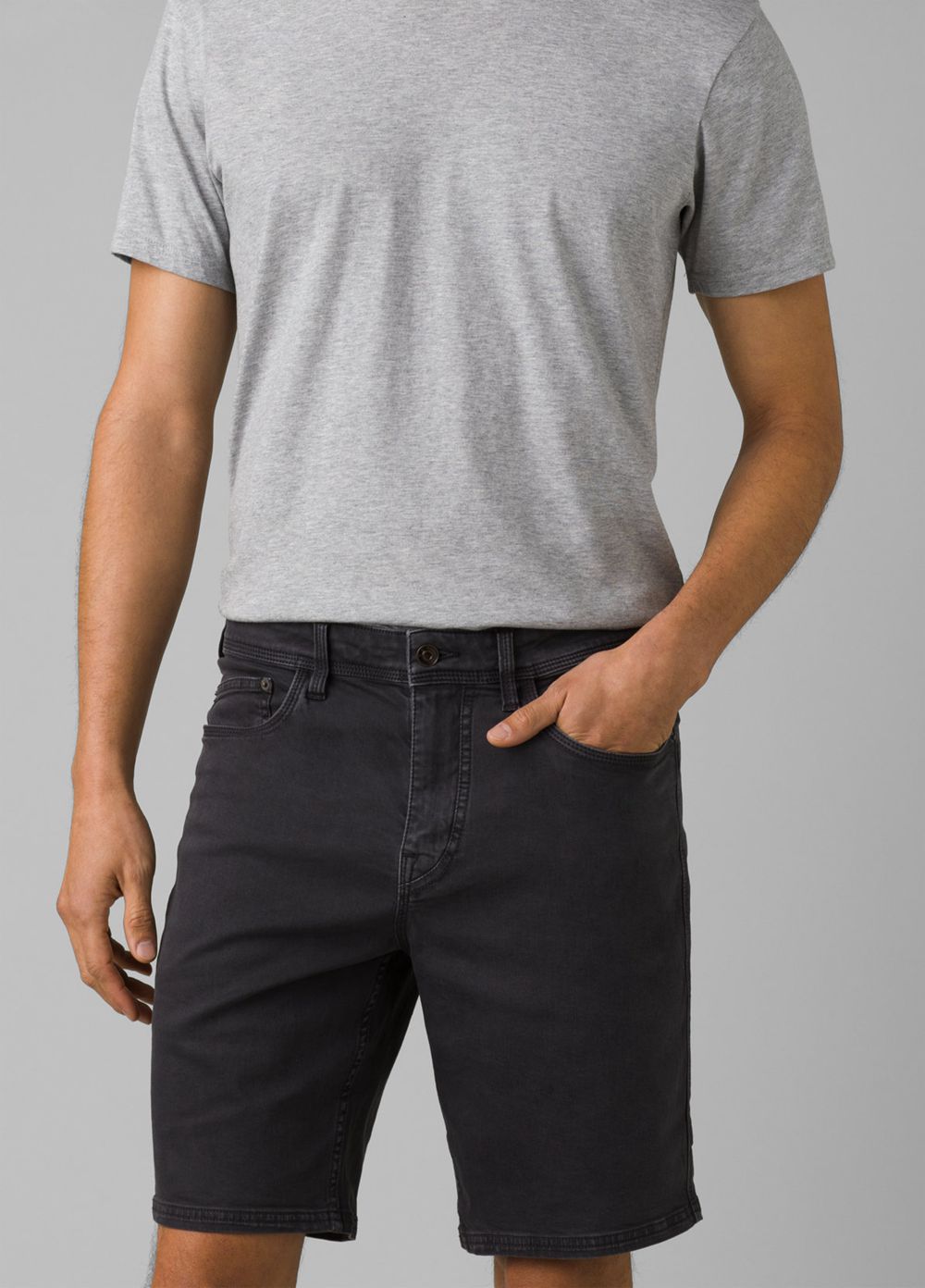 Grey Men's PrAna Station Shorts | AWTQXH380