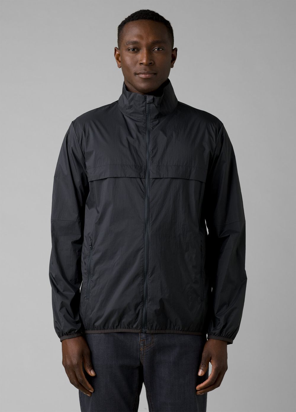 Grey Men's PrAna Transit Range Windbreaker Jackets | KSEVTW492