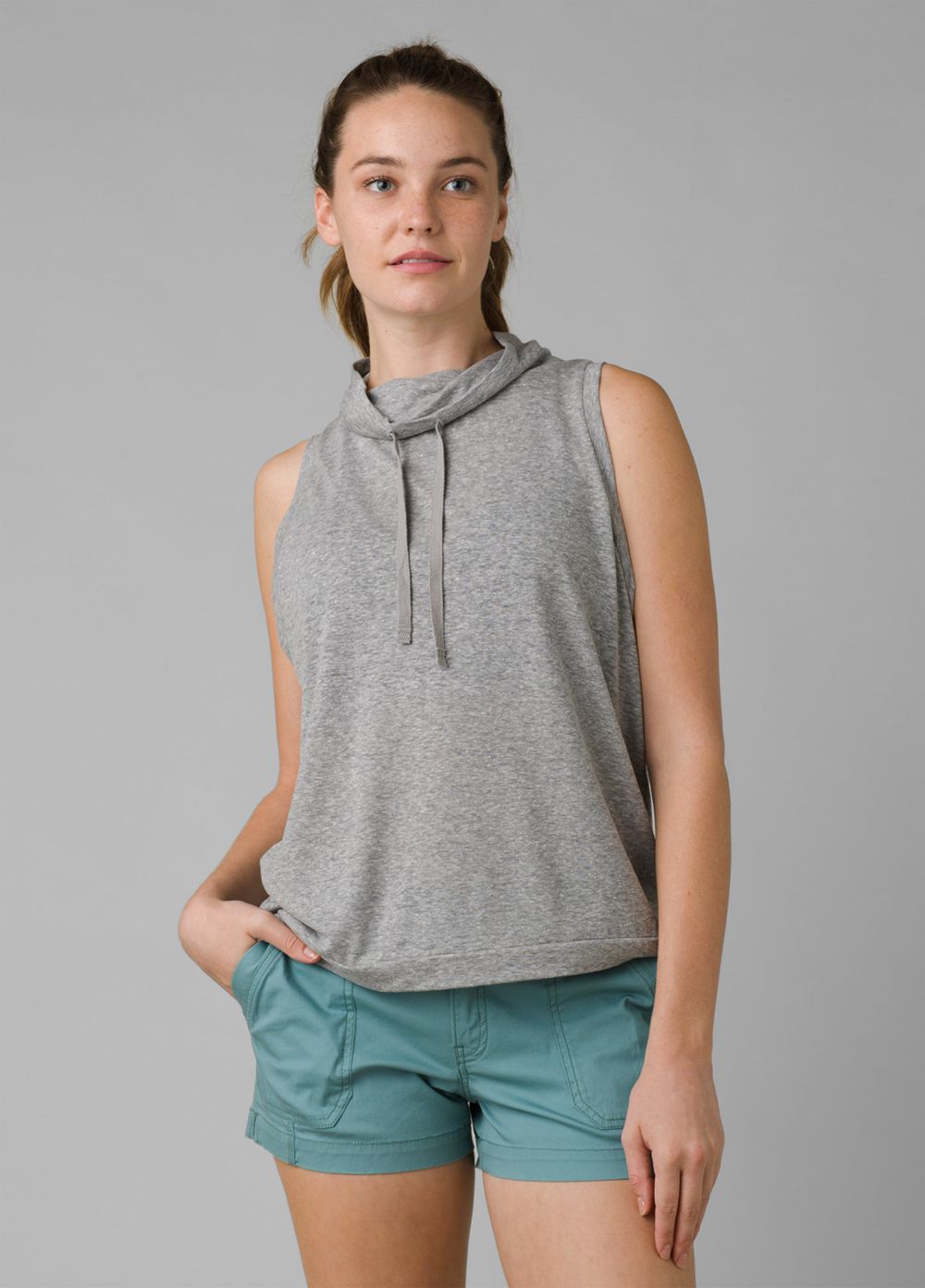 Grey Women's PrAna Cozy Up Barmsee Tank Top | VLJNSG180