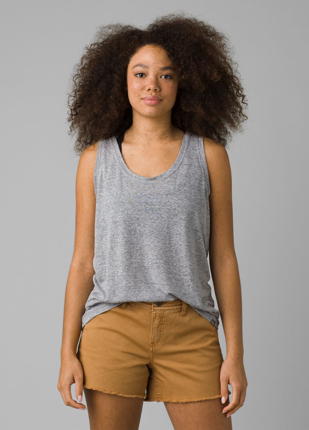 Grey Women's PrAna Cozy Up Tank Top | YSANLP298