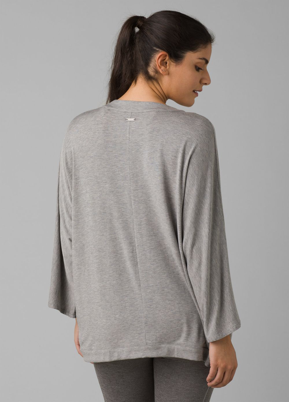 Grey Women's PrAna Foundation Seabrook Wrap Sweaters | LBPOGI650