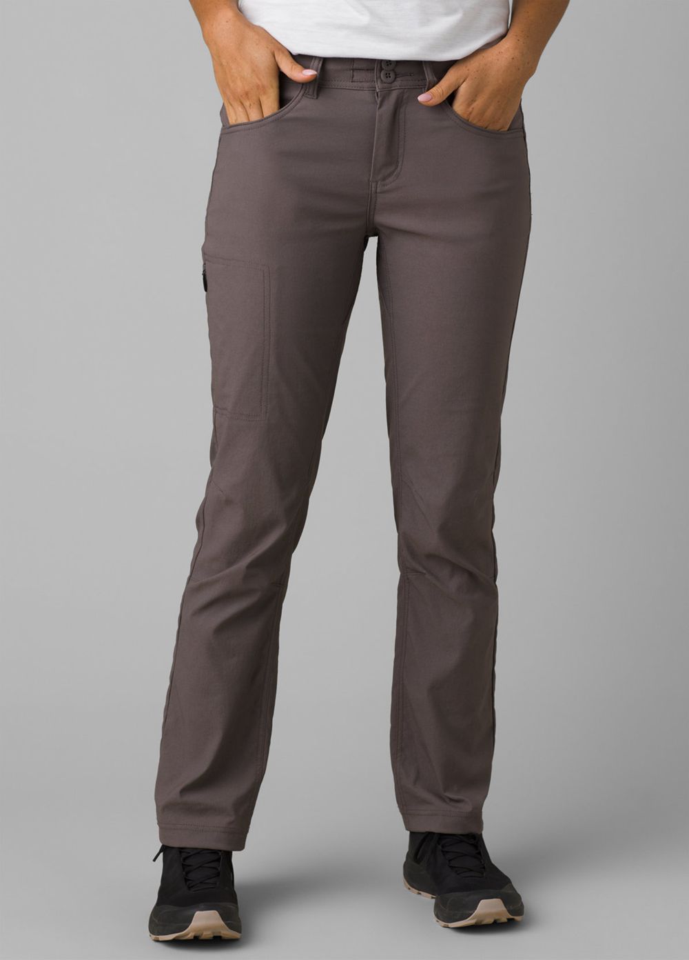 Grey Women's PrAna Halle Straight II Pants | VPYUWC104