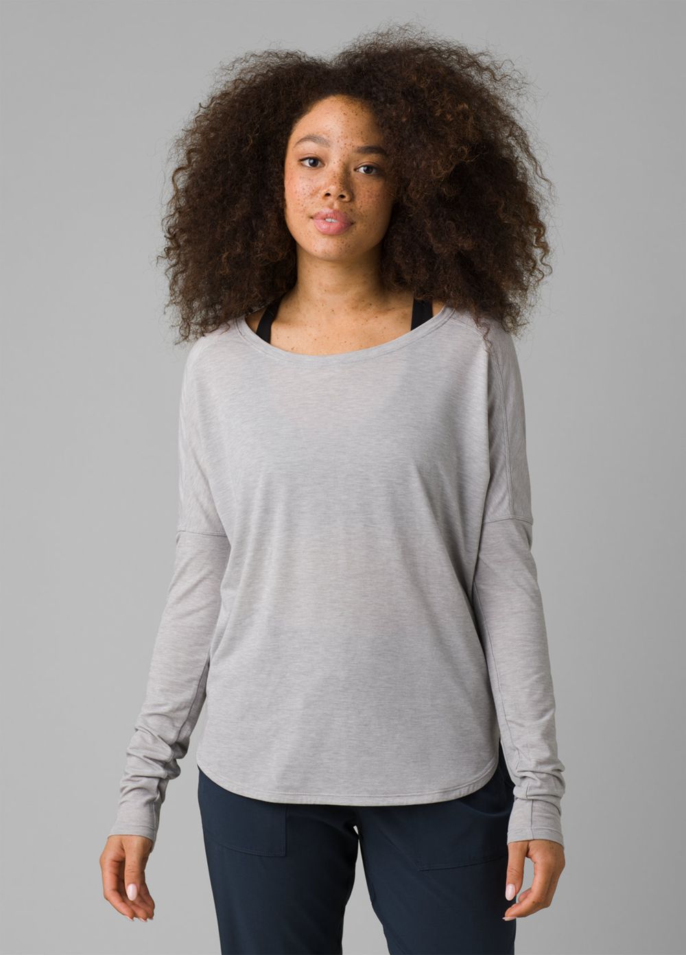 Grey Women's PrAna Rogue Long Sleeve T-Shirts | SNZWYE912