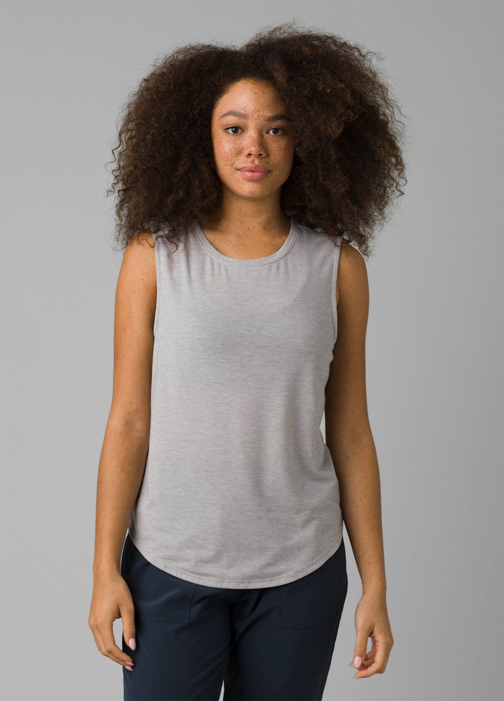 Grey Women's PrAna Rogue Sleeveless Tank Top | NQAGZX907