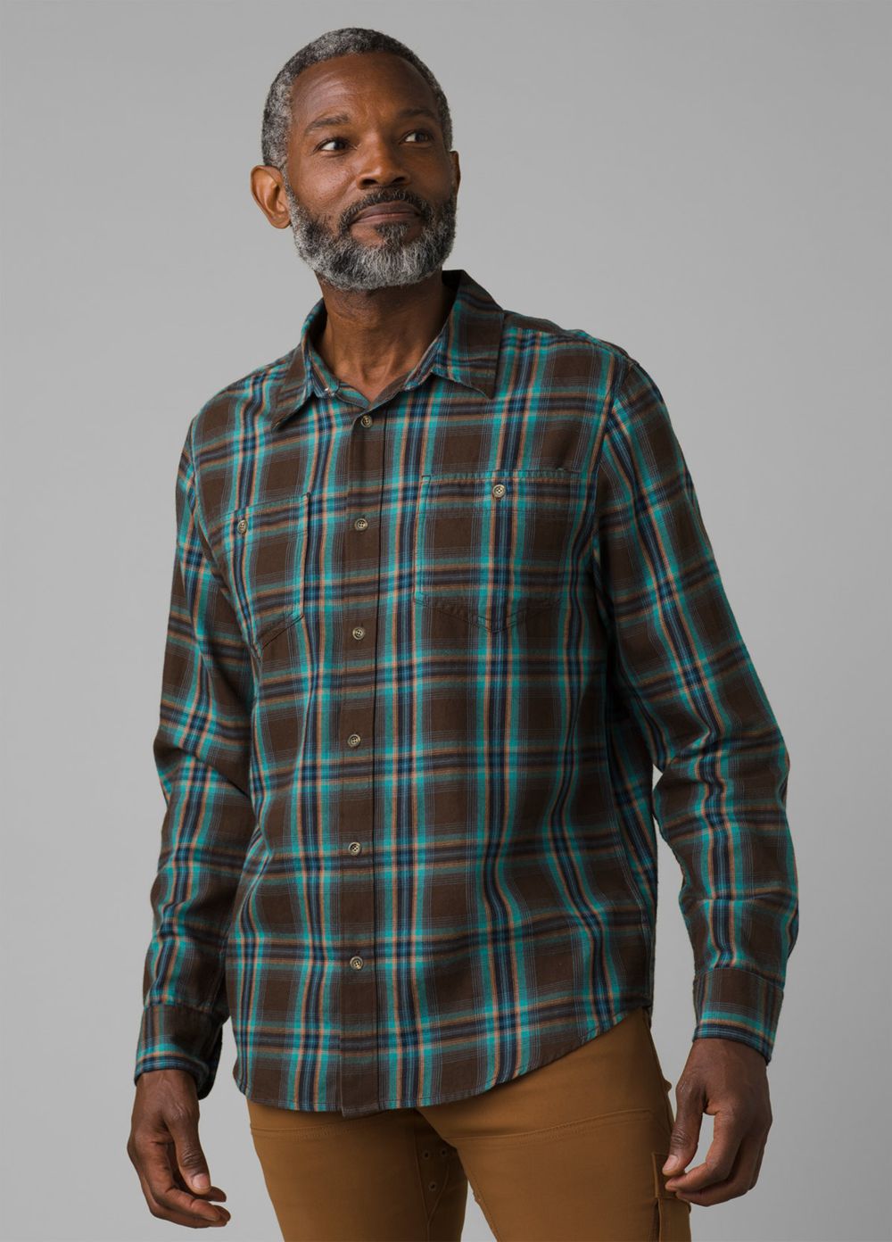 Multicolor Men's PrAna Dolberg Flannel Tall Shirts | WZPMIS591