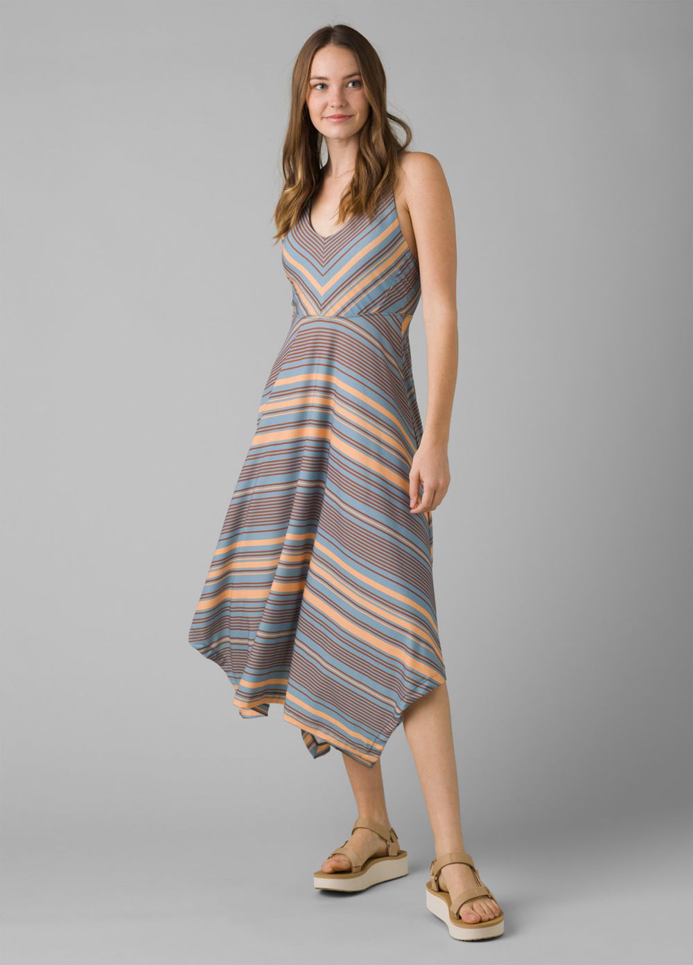 Multicolor Women's PrAna Saxon Dresses | UOQAXK370