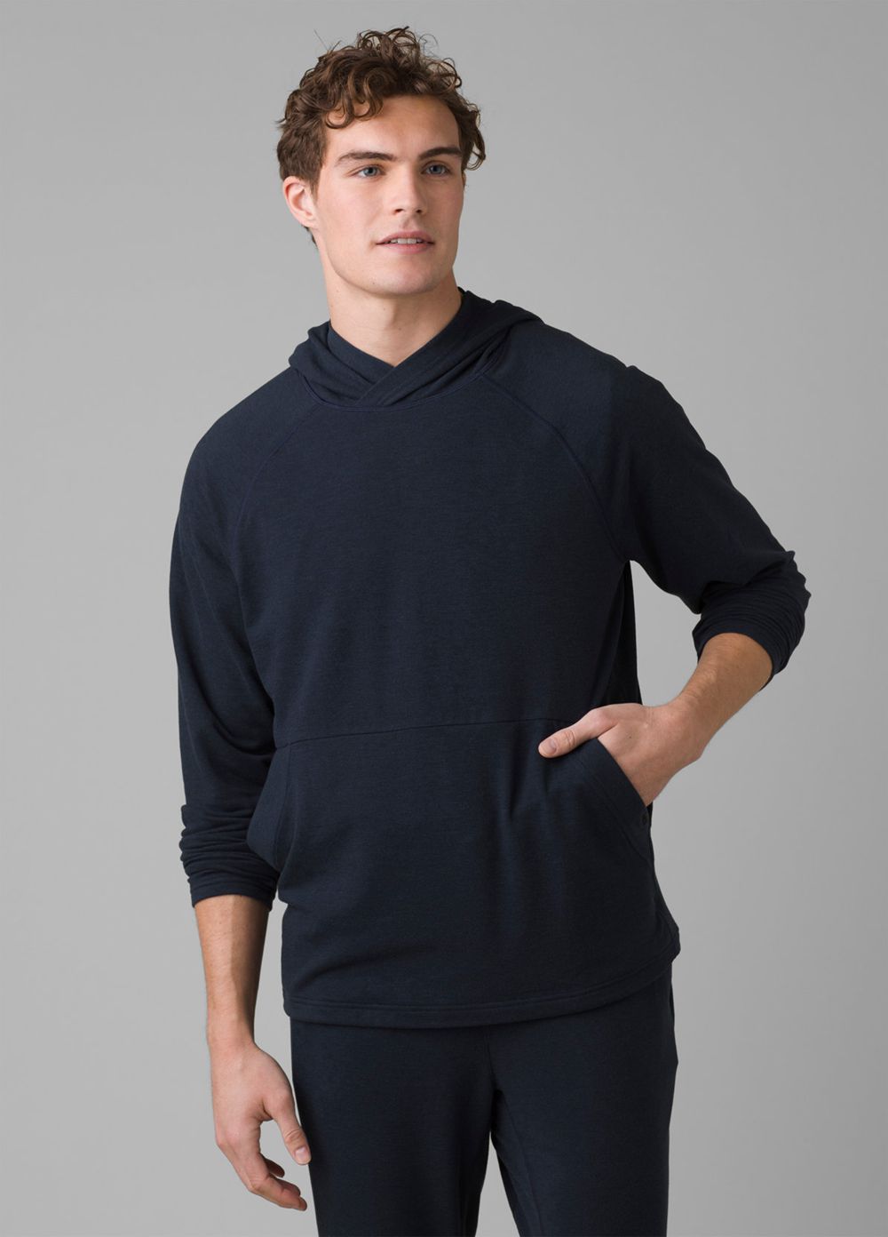 Navy Men's PrAna Altitude Tracker Hoodie | QKXPTW278