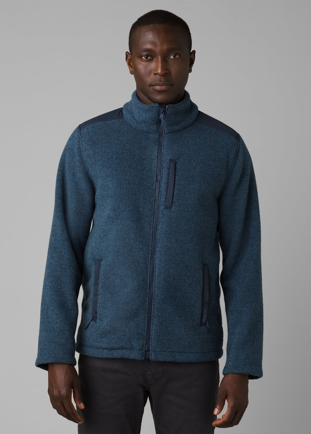 Navy Men's PrAna Plymouth Rock Jackets | XKNSMA501