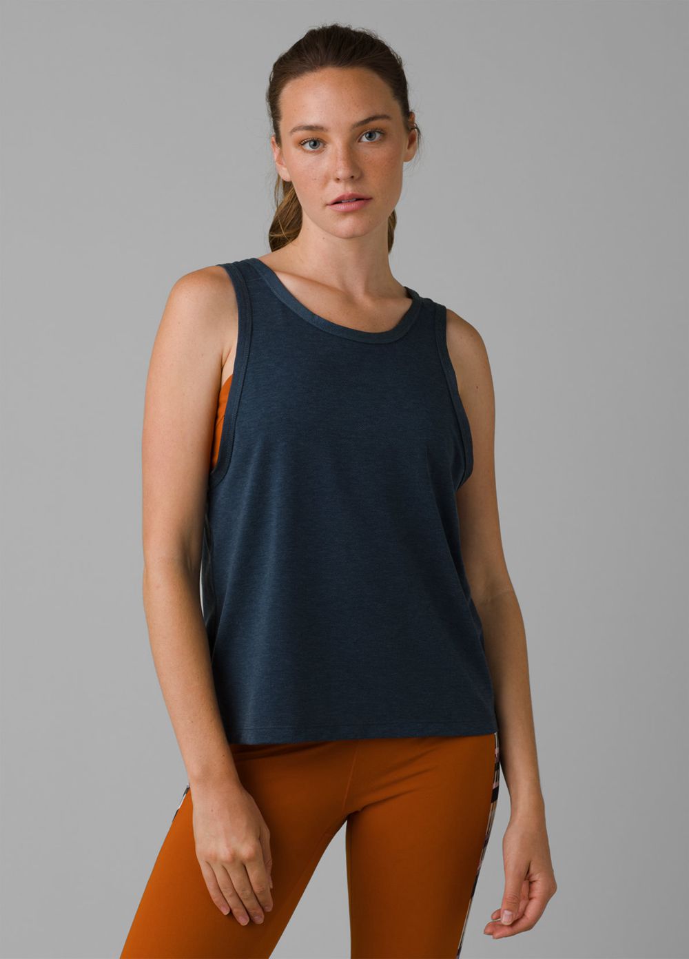 Navy Women's PrAna Moraine Tank Top | JLIRGM615