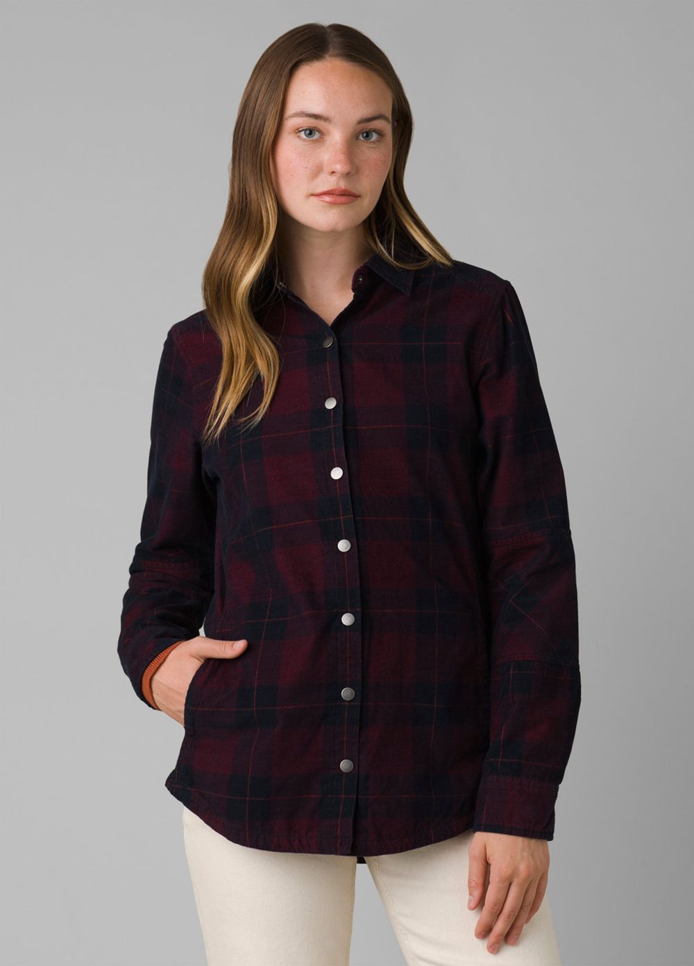 Navy Women's PrAna Porter Park Shirts | RVTAMJ940