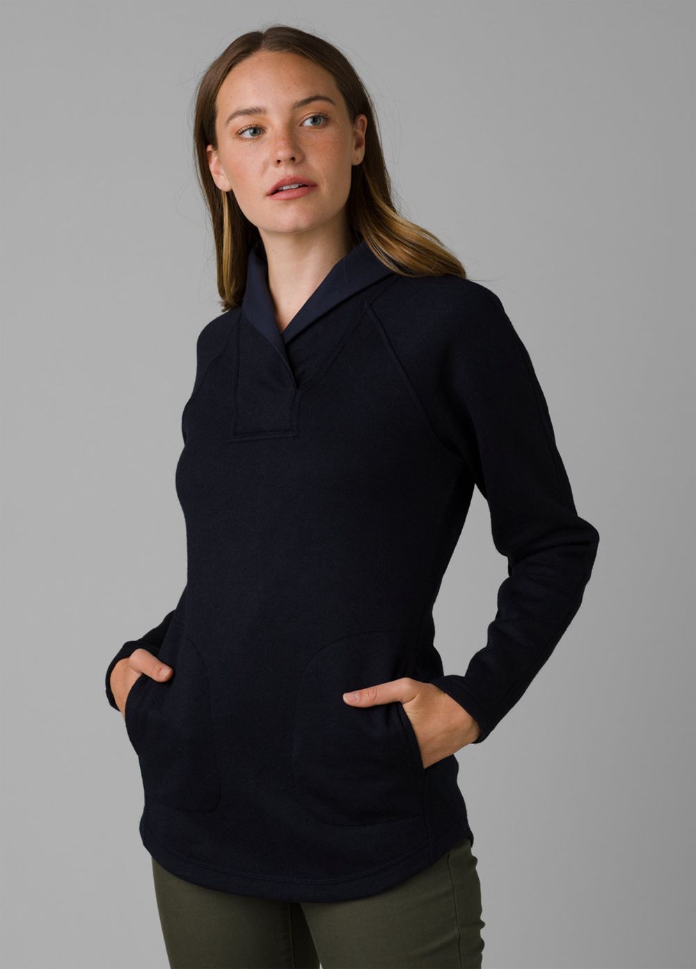 Navy Women's PrAna Ziller Tunic Sweaters | NROPGK470