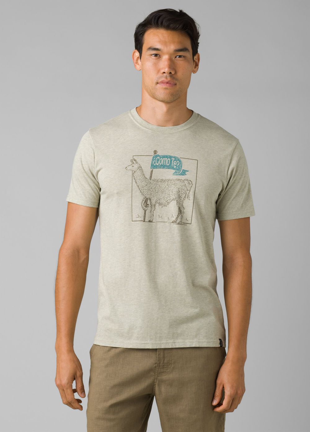 Olive Men's PrAna Como Te Llama Journeyman 2 T-Shirts | QKNHYA649