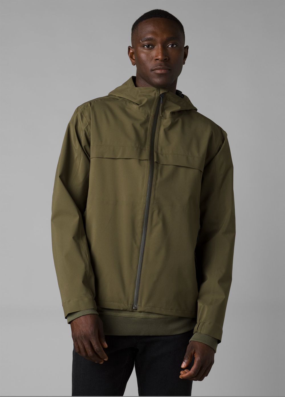 Olive Men's PrAna Friction Rain Jackets | OTWFPL143