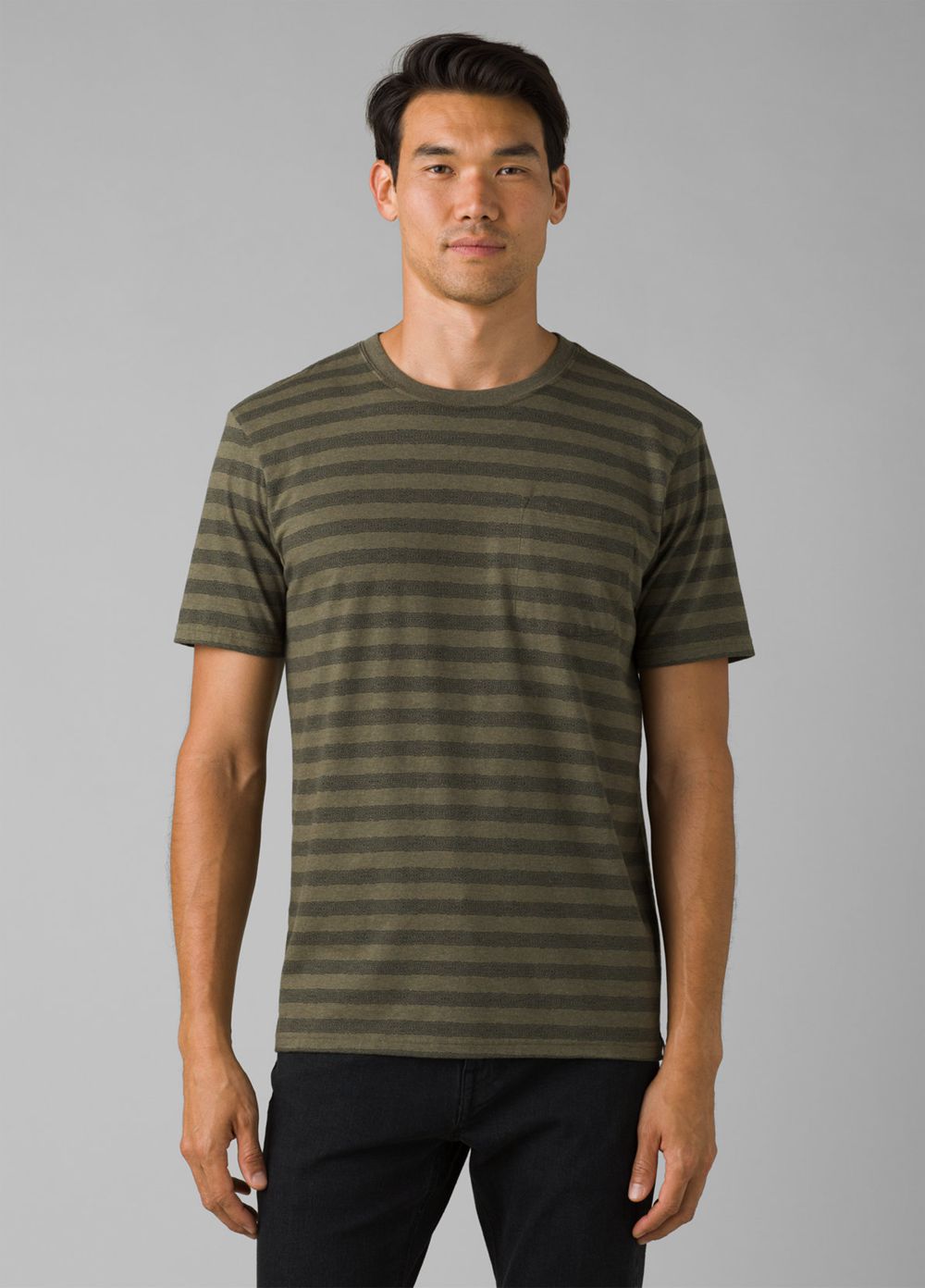 Olive Men's PrAna Roots Studio Pocket T-Shirts | ZVAJWI293