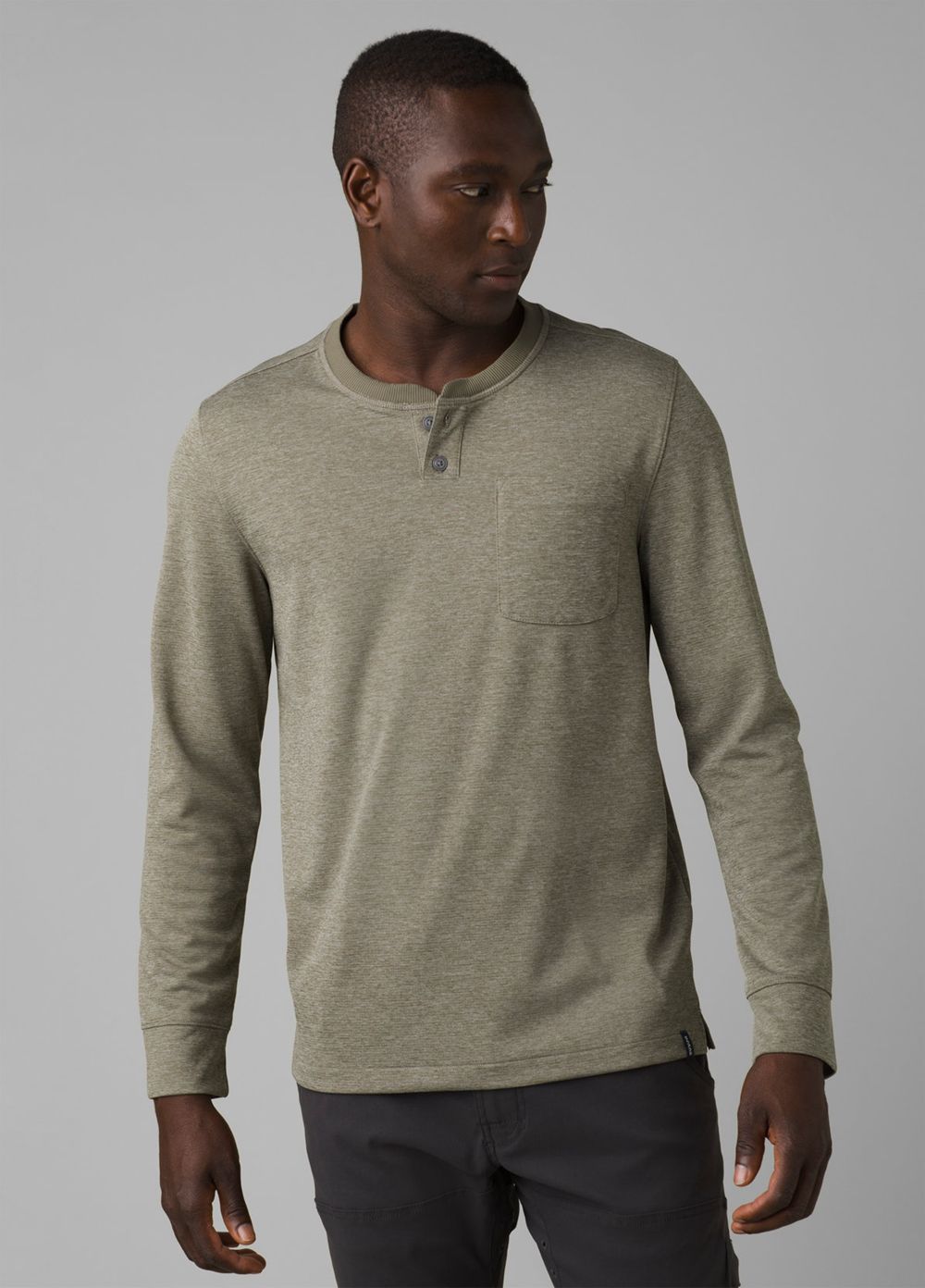 Olive Men's PrAna Sol Defender Henley T-Shirts | PLGYMS526