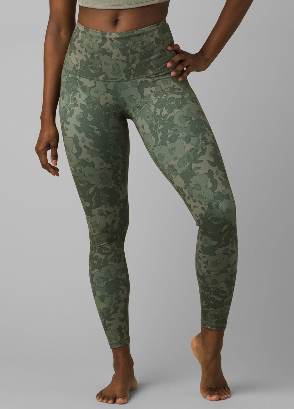 Olive Women's PrAna Kimble Printed 7/8 Leggings | FPNLMQ358