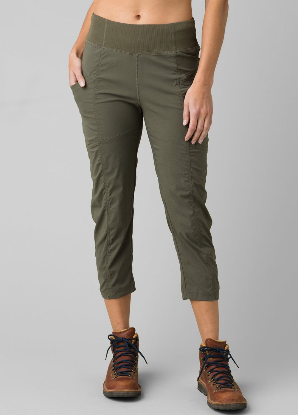 Olive Women's PrAna Koen Capri Pants | AZRHGF148